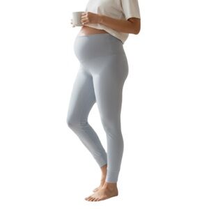 H&M Mama Maternity Legging Joggers Light Grey Stretch Size Small